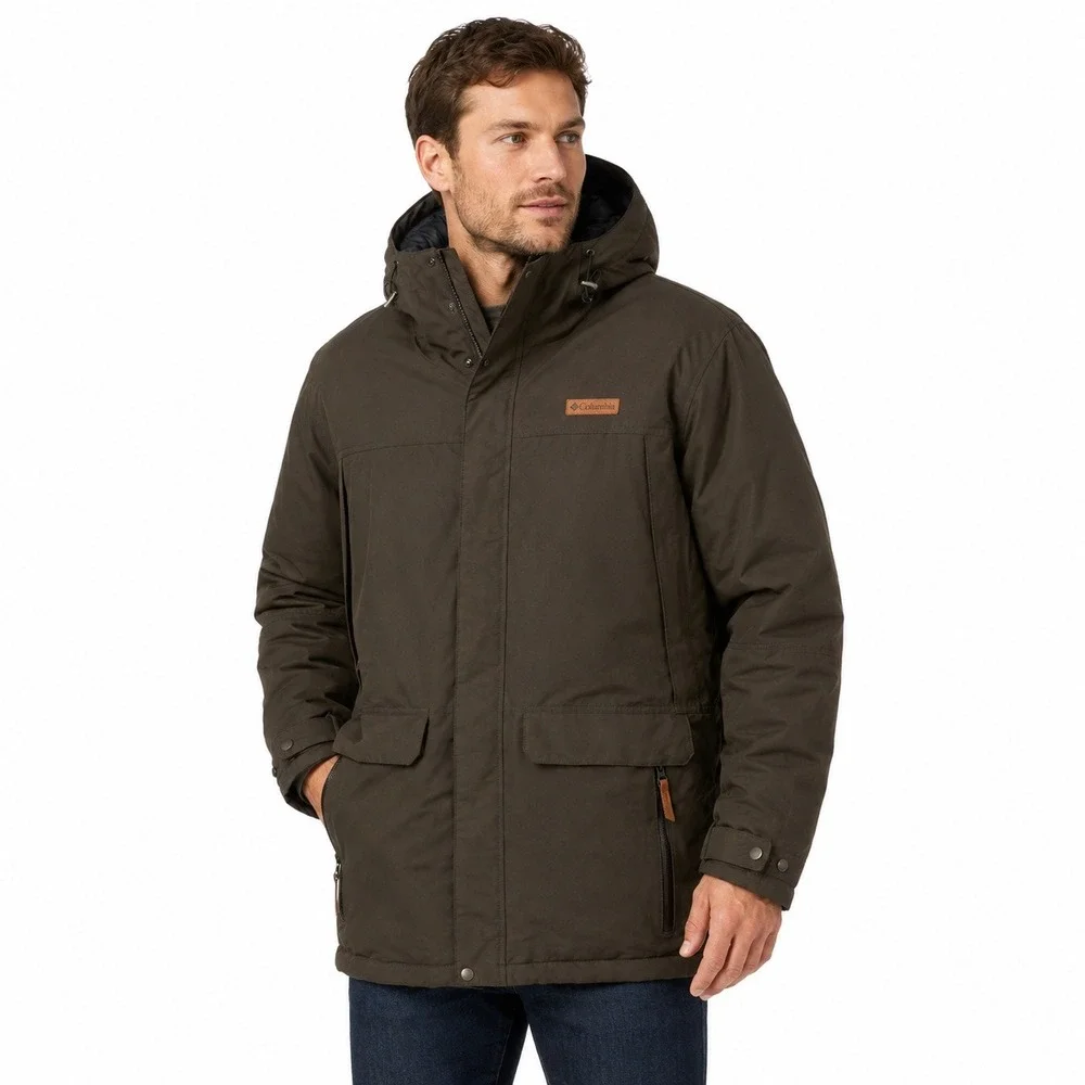 Columbia Mens‎ South Canyon Long Down Parka 650 Fill Omni-Heat Brown XXL WM1486